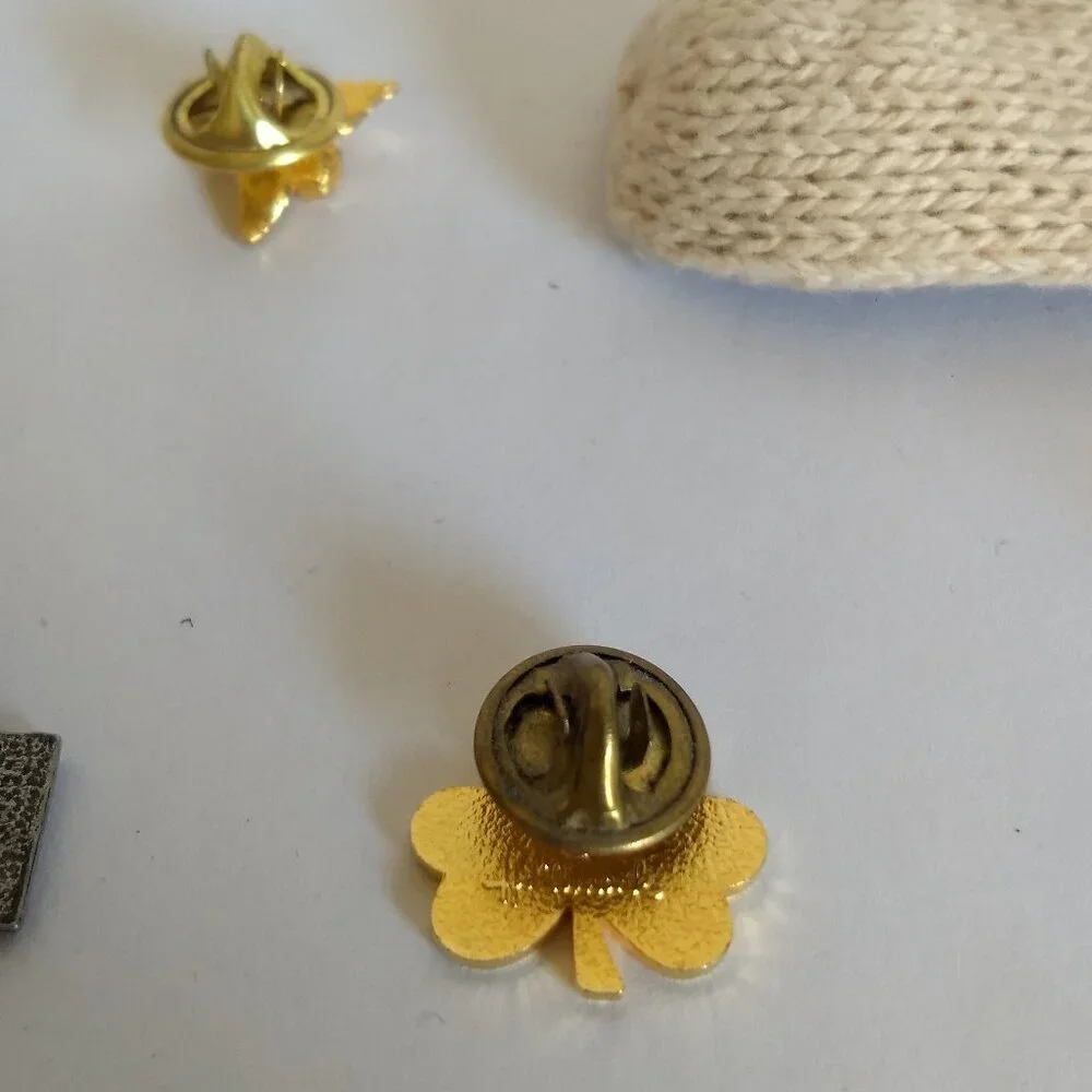 Pin Lot 6 Holiday Winter Angels Music Note Clover Gold & Silver Tones Hallmark